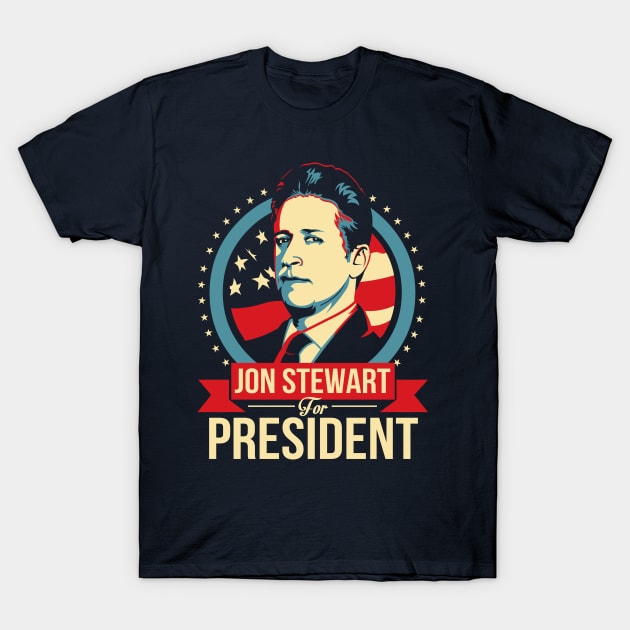 Jon Stewart for President T-Shirt by TomTrager